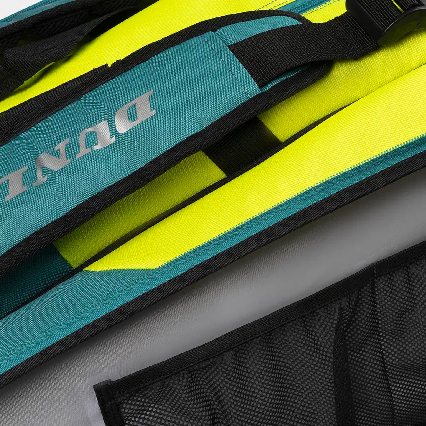 Dunlop SX Performance 12 Racquet Bag (Teal/Black/Yellow) - RacquetGuys.ca