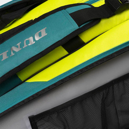 Dunlop SX Performance 12 Racquet Bag (Teal/Black/Yellow) - RacquetGuys.ca