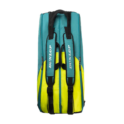 Dunlop SX Performance 12 Racquet Bag (Teal/Black/Yellow) - RacquetGuys.ca