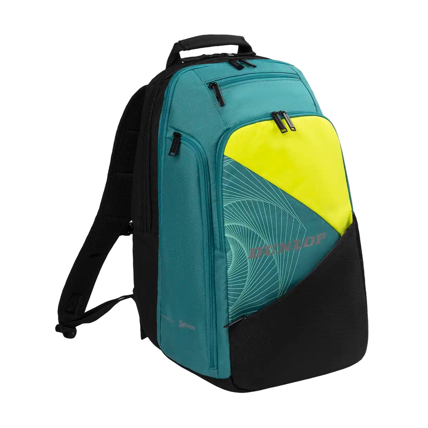 Dunlop SX Performance Backpack Racquet Bag (Teal/Black/Yellow) - RacquetGuys.ca
