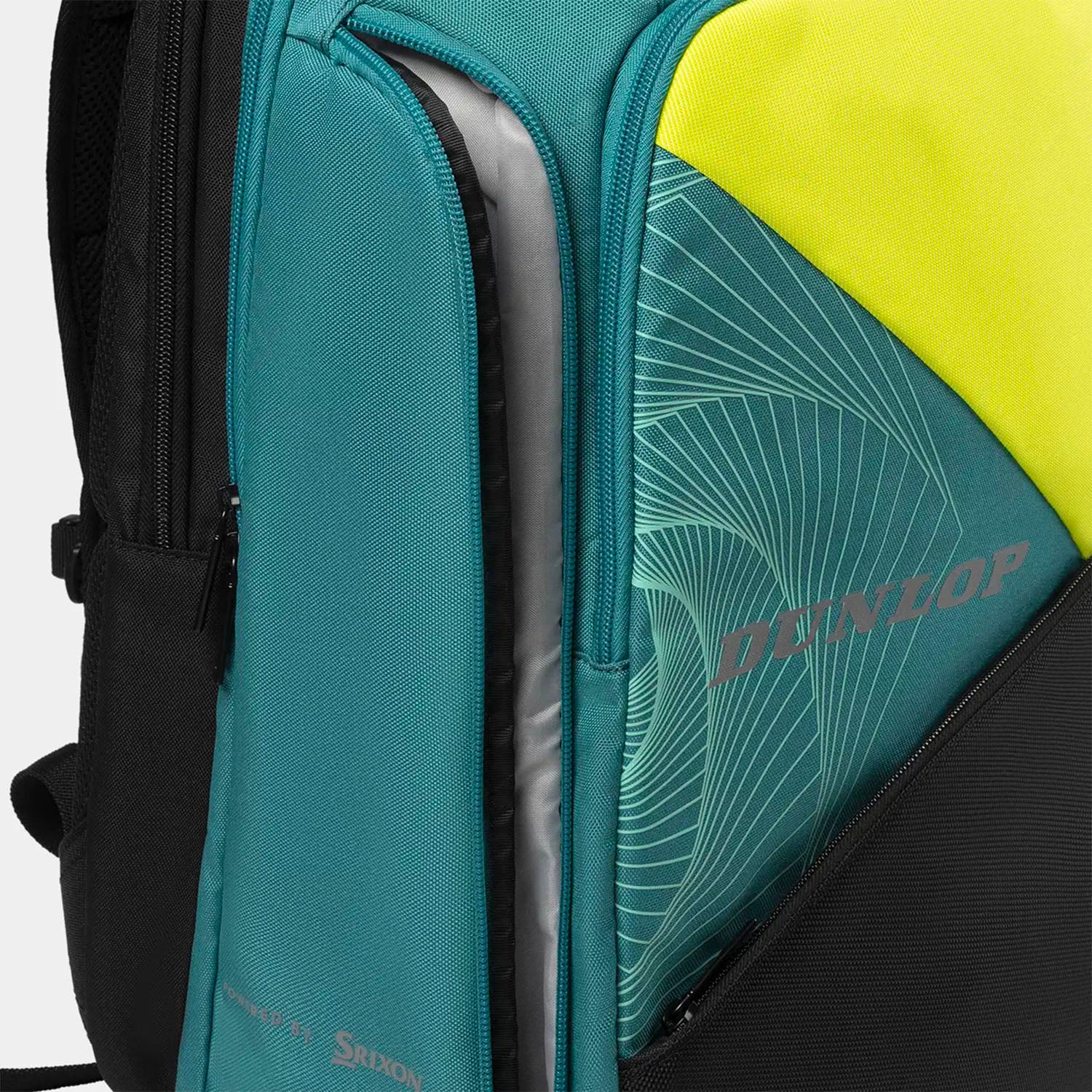 Dunlop SX Performance Backpack Racquet Bag (Teal/Black/Yellow) - RacquetGuys.ca