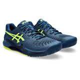 Asics Gel Resolution 9 Men's Tennis Shoe (Mako Blue/Safety Yellow) - RacquetGuys.ca