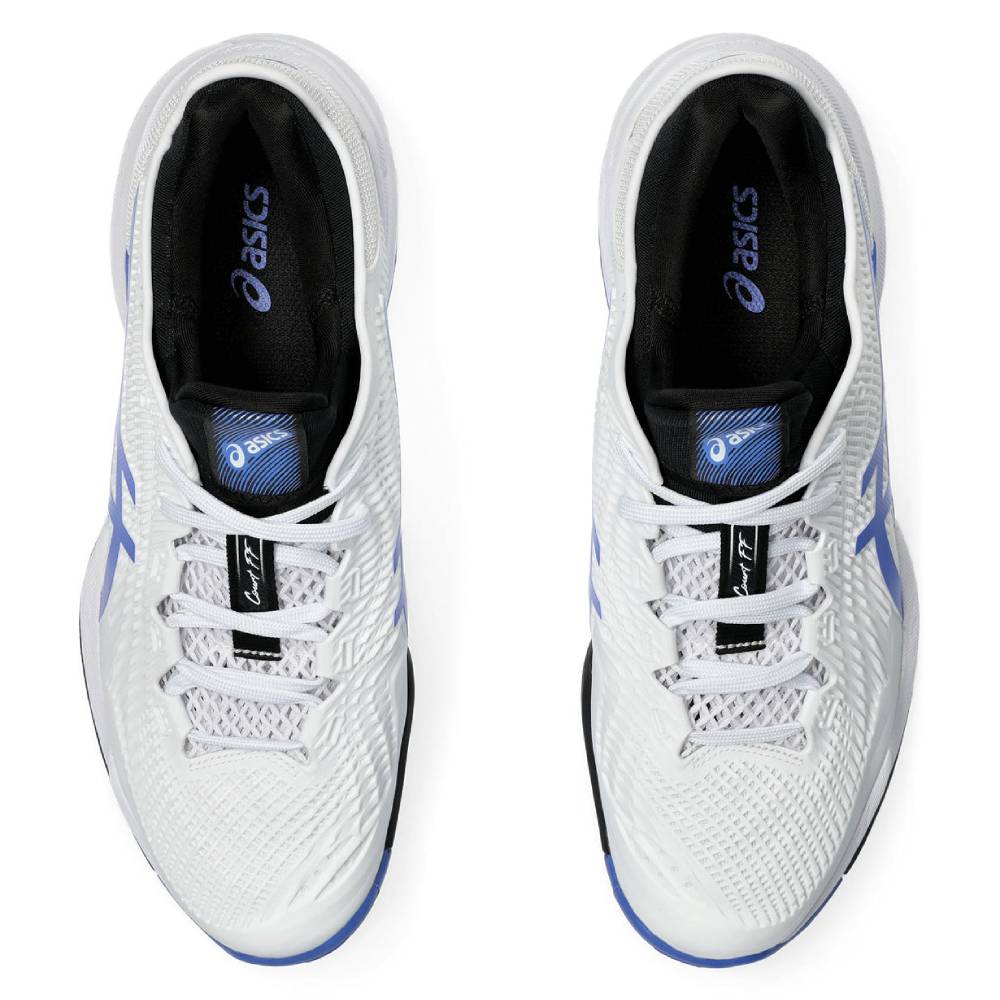 Asics Court FF 3 Men's Tennis Shoe (White/Sapphire) - RacquetGuys.ca