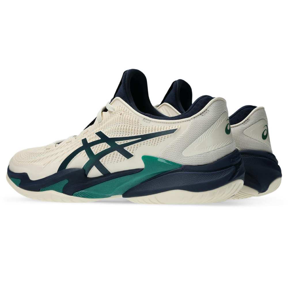 Asics Court FF 3 Men's Tennis Shoe (Cream/Jasper Green) - RacquetGuys.ca
