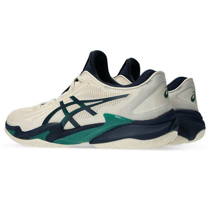 Asics Court FF 3 Men's Tennis Shoe (Cream/Jasper Green) - RacquetGuys.ca