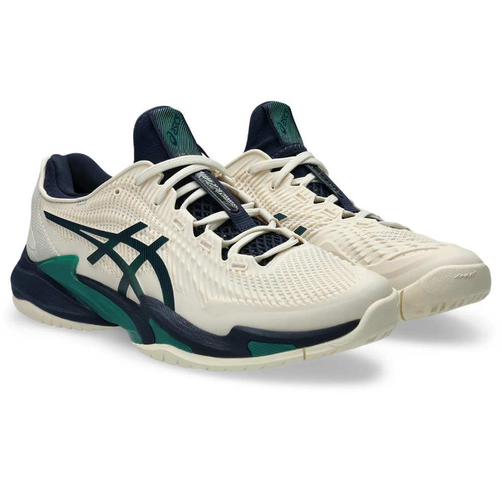 Asics Court FF 3 Men's Tennis Shoe (Cream/Jasper Green