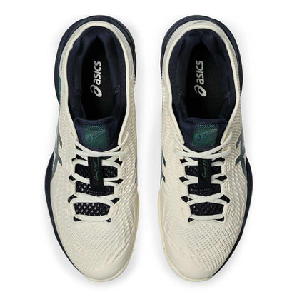 Asics Court FF 3 Men's Tennis Shoe (Cream/Jasper Green) - RacquetGuys.ca