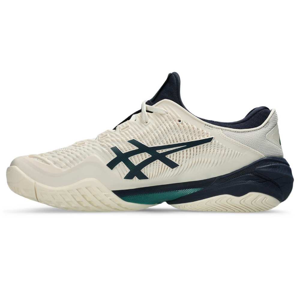 Asics Court FF 3 Men's Tennis Shoe (Cream/Jasper Green) - RacquetGuys.ca