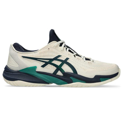 Asics Court FF 3 Men's Tennis Shoe (Cream/Jasper Green) - RacquetGuys.ca