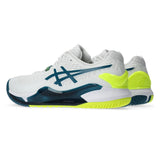 Asics Gel Resolution 9 Men's Tennis Shoe (White/Blue) - RacquetGuys.ca