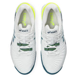 Asics Gel Resolution 9 Men's Tennis Shoe (White/Blue) - RacquetGuys.ca