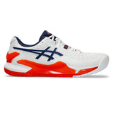 Asics Gel Resolution 9 WIDE Men's Tennis Shoe (White/Blue/Orange)