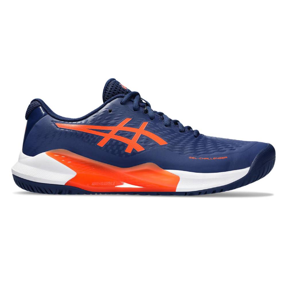 Asics Gel Challenger 14 Men s Tennis Shoe Blue Orange RacquetGuys