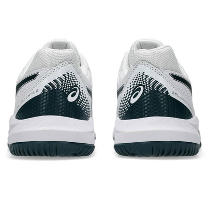 Asics Gel Dedicate 8 Men's Tennis Shoe (White/Saxon Green) - RacquetGuys.ca