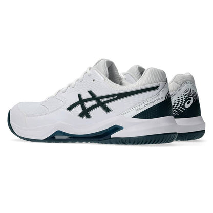 Asics Gel Dedicate 8 Men's Tennis Shoe (White/Saxon Green) - RacquetGuys.ca