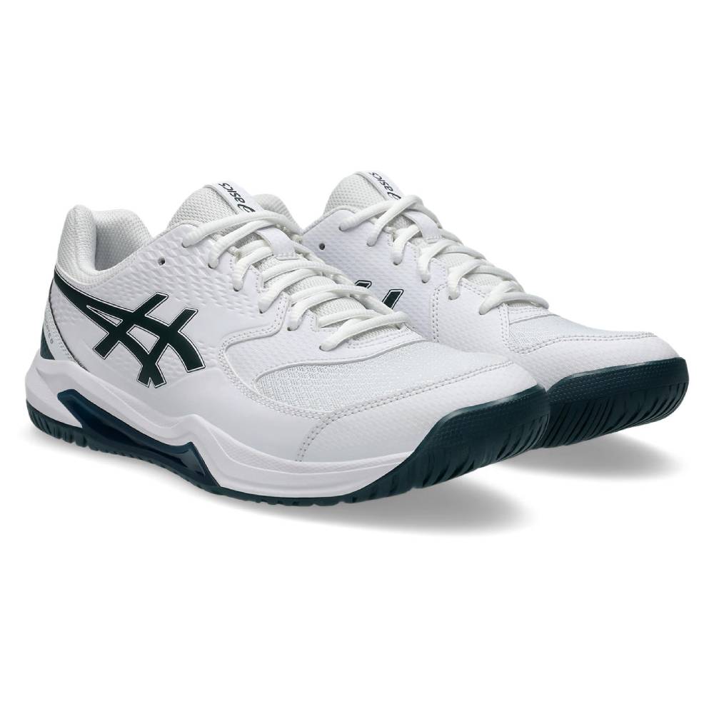 Asics Gel Dedicate 8 Men's Tennis Shoe (White/Saxon Green) - RacquetGuys.ca