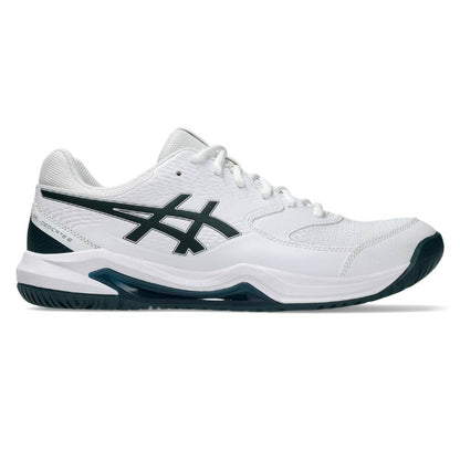 Asics Gel Dedicate 8 Men's Tennis Shoe (White/Saxon Green) - RacquetGuys.ca
