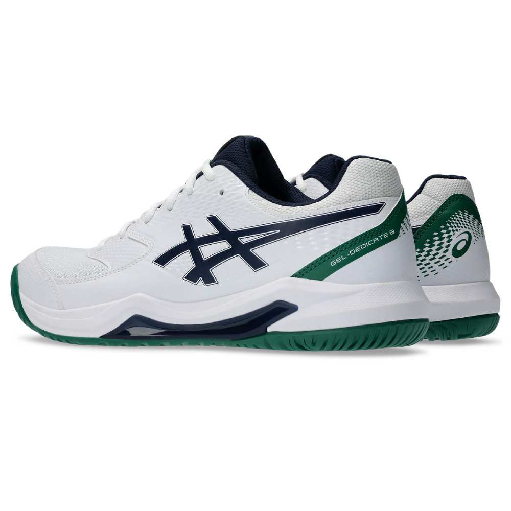 Asics Gel Dedicate 8 Men's Tennis Shoe (White/Midnight) - RacquetGuys.ca
