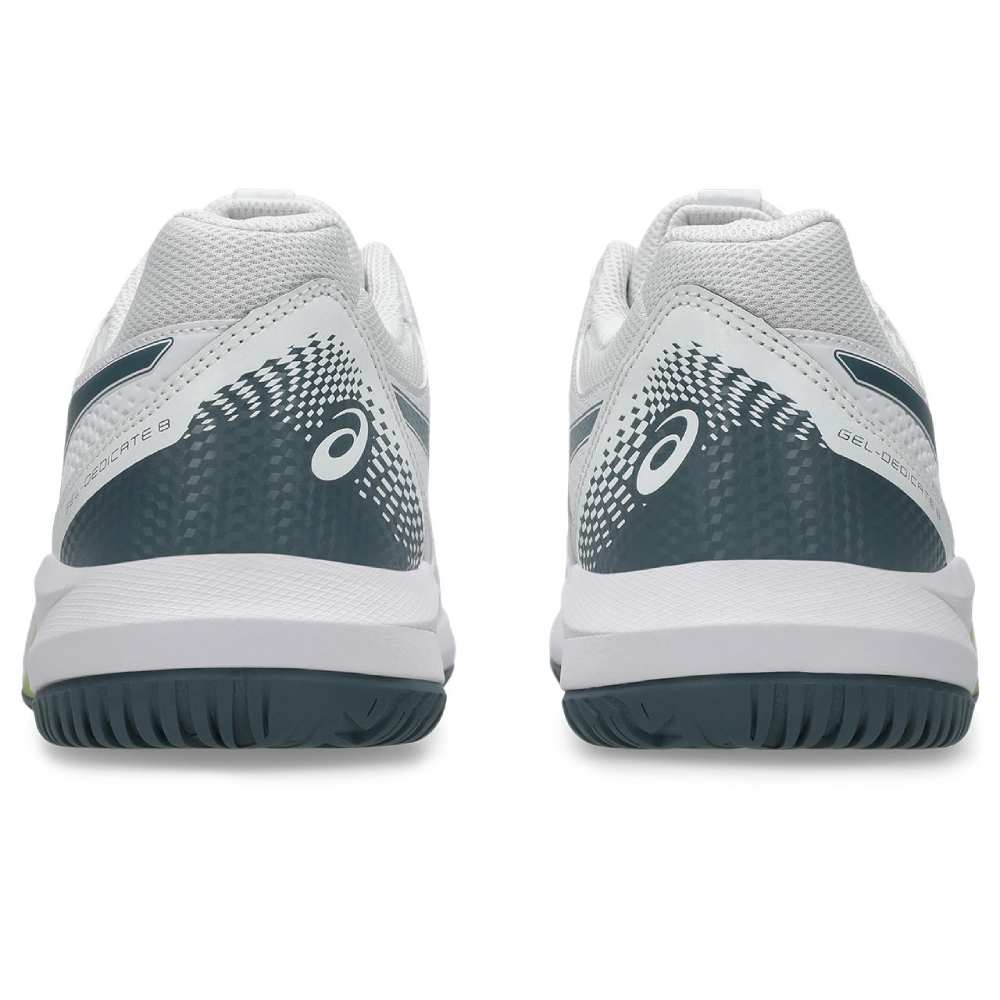 Asics Gel Dedicate 8 Men's Tennis Shoe (White/Ironclad) - RacquetGuys.ca