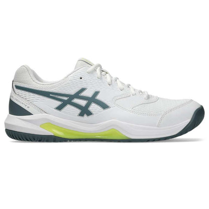 Asics Gel Dedicate 8 Men's Tennis Shoe (White/Ironclad) - RacquetGuys.ca