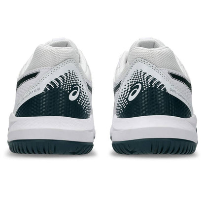 Asics Gel Dedicate 8 Wide Men's Tennis Shoe (White/Saxon Green) - RacquetGuys.ca