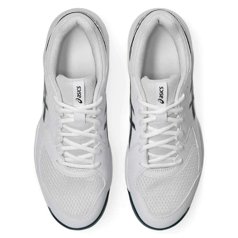 Asics Gel Dedicate 8 Wide Men's Tennis Shoe (White/Saxon Green) - RacquetGuys.ca