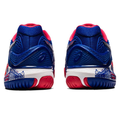 Asics Gel Resolution 9 London Wimbledon Edition Men's Tennis Shoe (Blue/Red) - RacquetGuys.ca