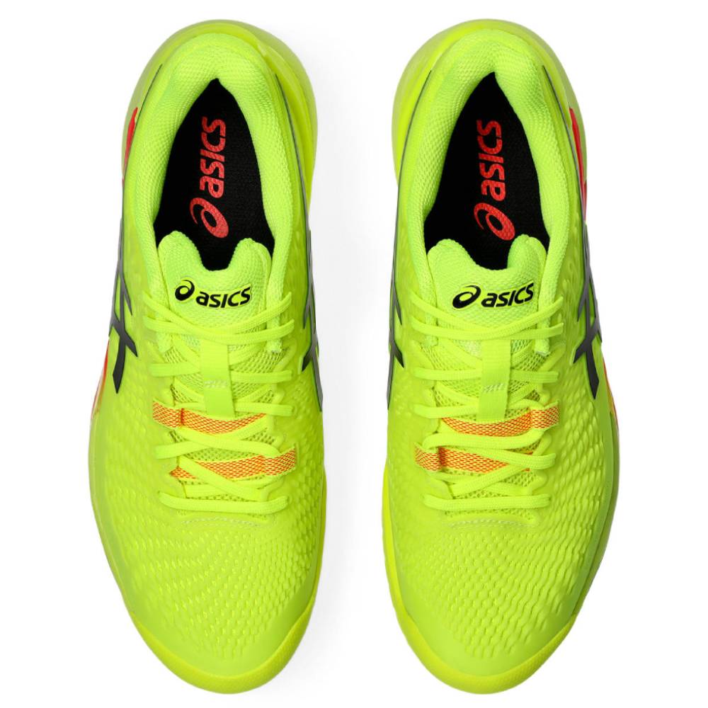 Asics Gel Resolution 9 Paris Edition Men's Tennis Shoe (Safety Yellow/Black) - RacquetGuys.ca