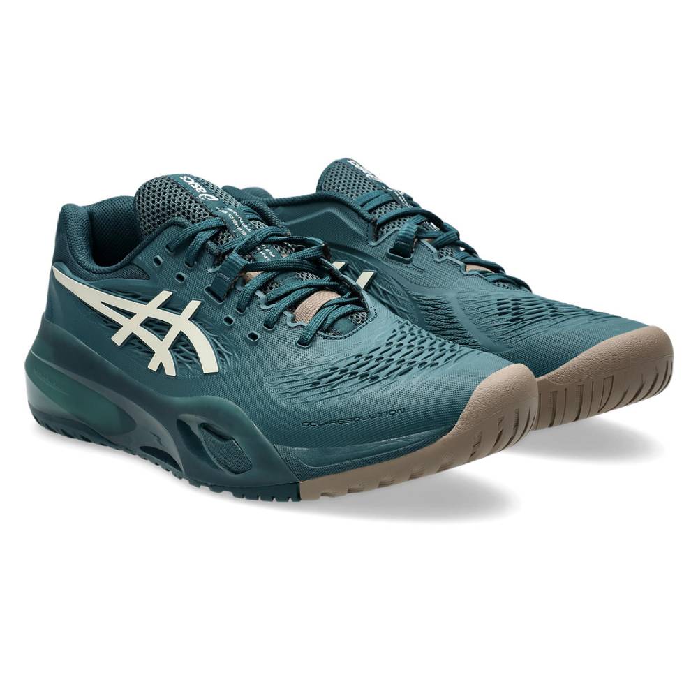 Asics Gel Resolution X Men's Tennis Shoe (Saxon Green/Birch