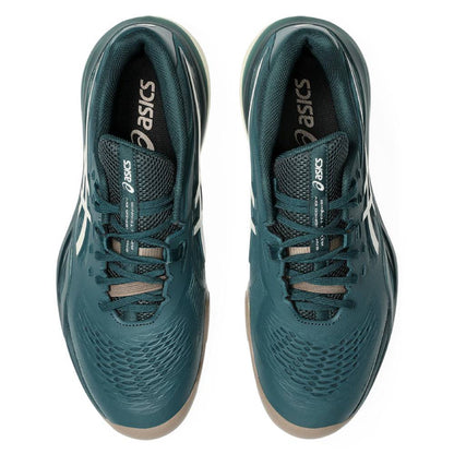 Asics Gel Resolution X Men's Tennis Shoe (Saxon Green/Birch) - RacquetGuys.ca