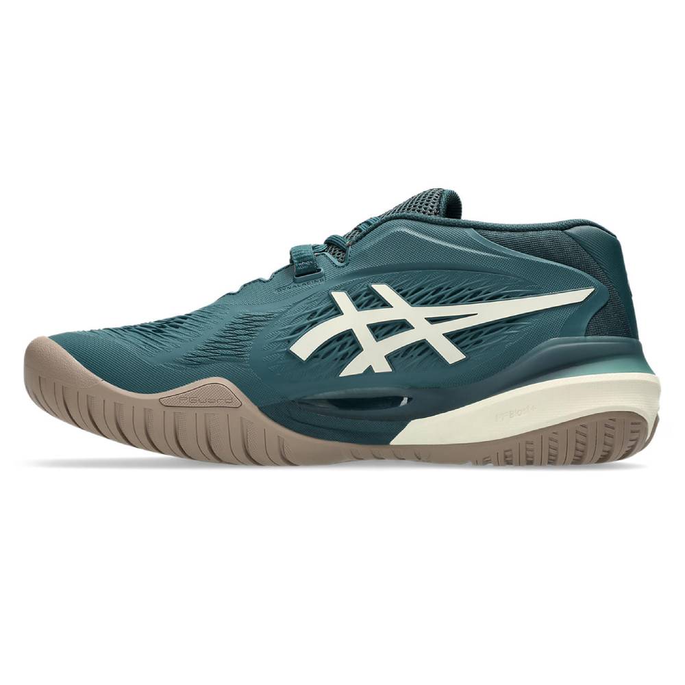 Asics Gel Resolution X Men's Tennis Shoe (Saxon Green/Birch) - RacquetGuys.ca