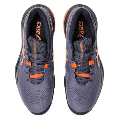 Asics Gel Resolution X Men's Tennis Shoe (Greyish Purple/Nova Orange) - RacquetGuys.ca