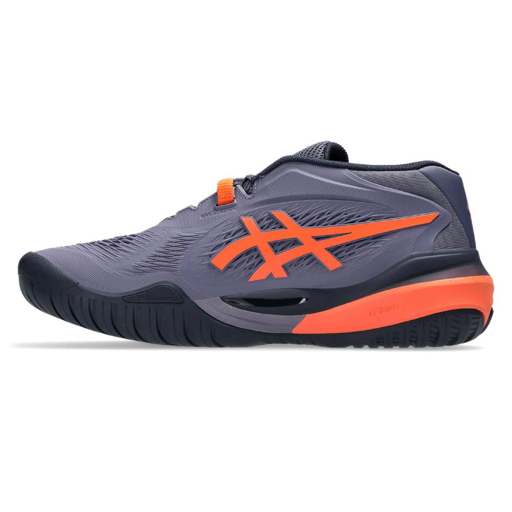 Asics Gel Resolution X Men's Tennis Shoe (Greyish Purple/Nova Orange) - RacquetGuys.ca