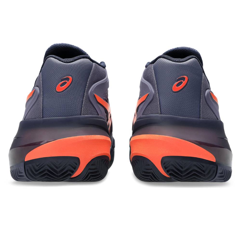 Asics Gel Resolution X Clay Men's Tennis Shoe (Greyish Purple/Nova Orange) - RacquetGuys.ca