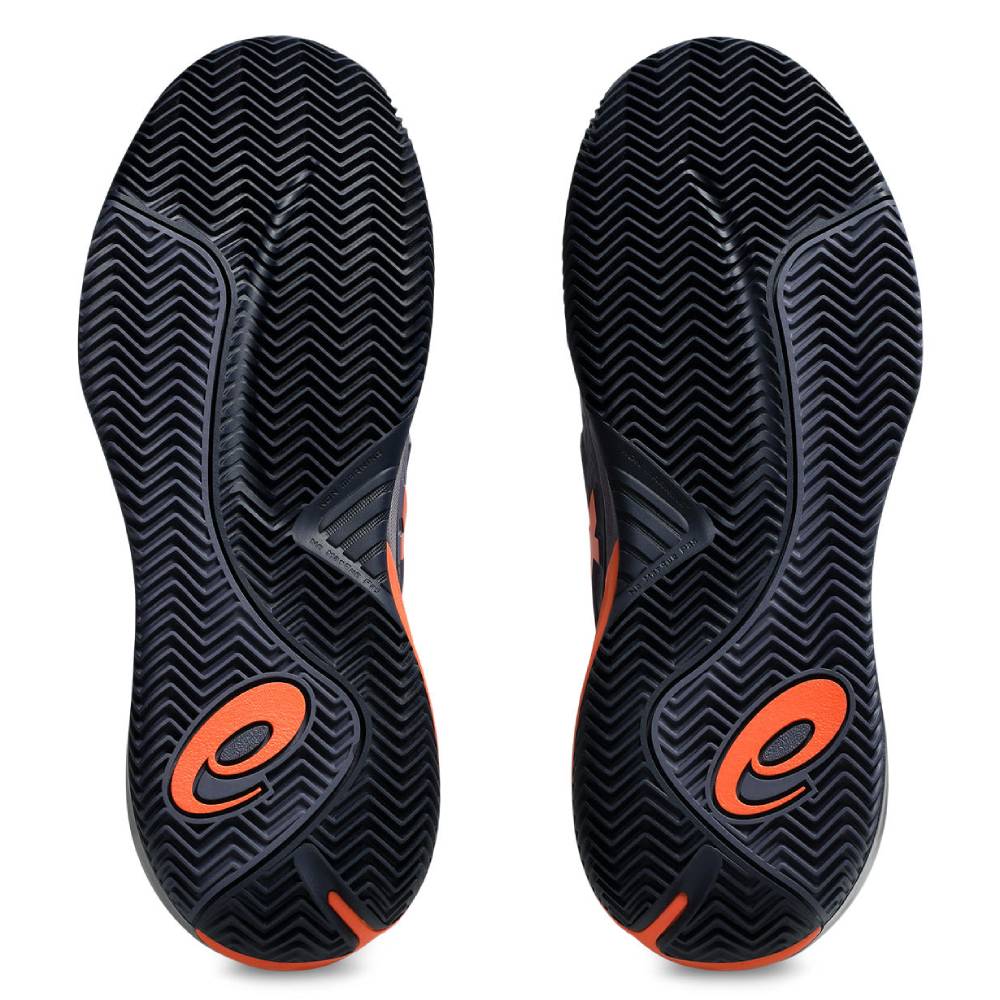 Asics Gel Resolution X Clay Men's Tennis Shoe (Greyish Purple/Nova Orange) - RacquetGuys.ca