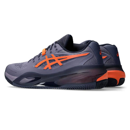 Asics Gel Resolution X Clay Men's Tennis Shoe (Greyish Purple/Nova Orange) - RacquetGuys.ca