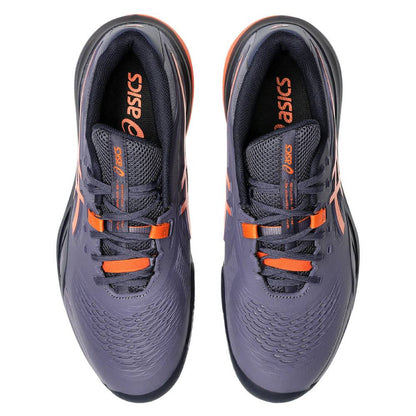 Asics Gel Resolution X Clay Men's Tennis Shoe (Greyish Purple/Nova Orange) - RacquetGuys.ca