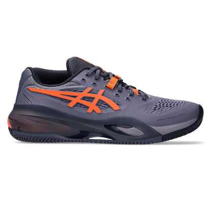 Asics Gel Resolution X Clay Men's Tennis Shoe (Greyish Purple/Nova Orange) - RacquetGuys.ca