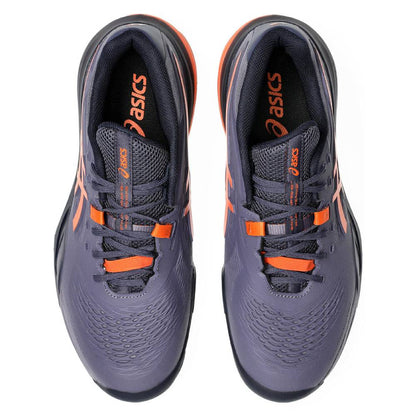 Asics Gel Resolution X Wide Men's Tennis Shoe (Greyish Purple/Nova Orange) - RacquetGuys.ca