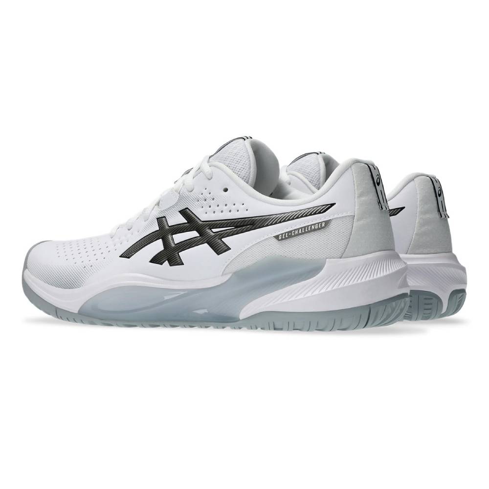 Asics Gel Challenger 15 Men's Tennis Shoe (White/Gunmetal) - RacquetGuys.ca