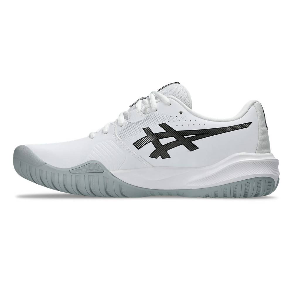 Asics Gel Challenger 15 Men's Tennis Shoe (White/Gunmetal) - RacquetGuys.ca