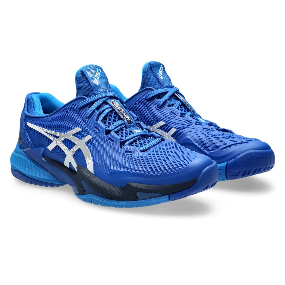 Asics Court FF 3 Novak Men's Tennis Shoe (Tuna Blue/Pure Silver) - RacquetGuys.ca