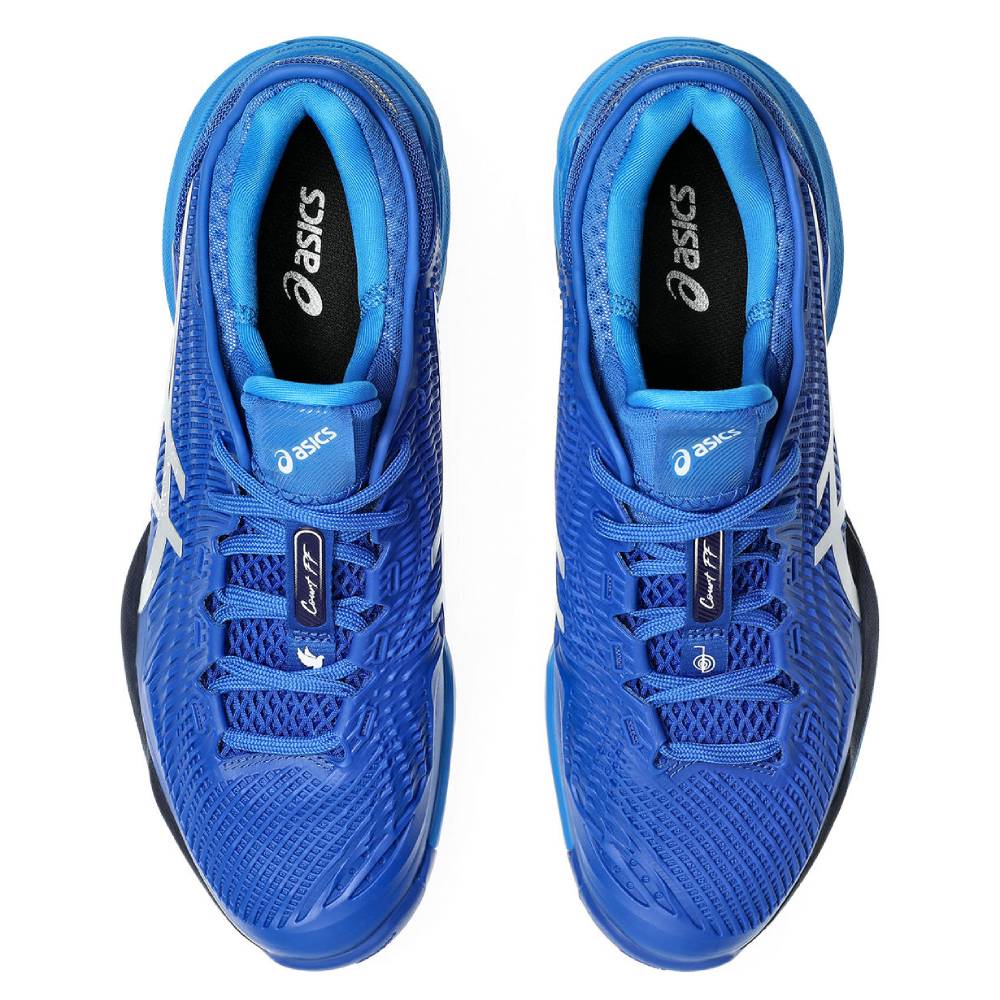 Asics Court FF 3 Novak Men's Tennis Shoe (Tuna Blue/Pure Silver) - RacquetGuys.ca