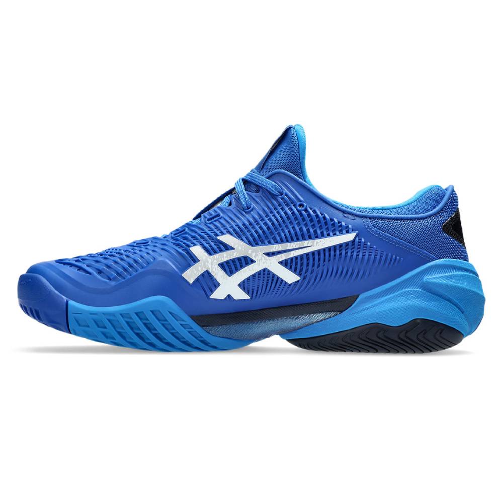 Asics Court FF 3 Novak Men's Tennis Shoe (Tuna Blue/Pure Silver) - RacquetGuys.ca