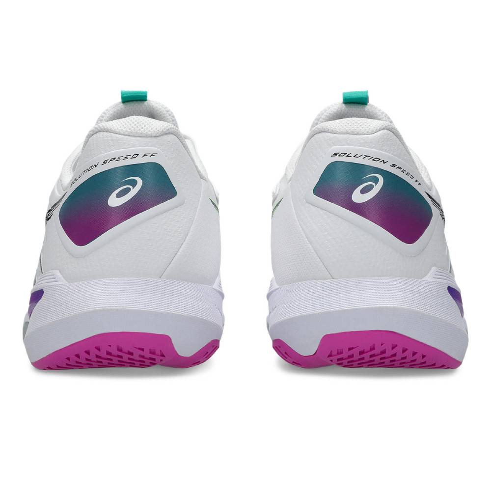 Asics Solution Speed FF 4 Men's Tennis Shoe (White/Digital Sakura)