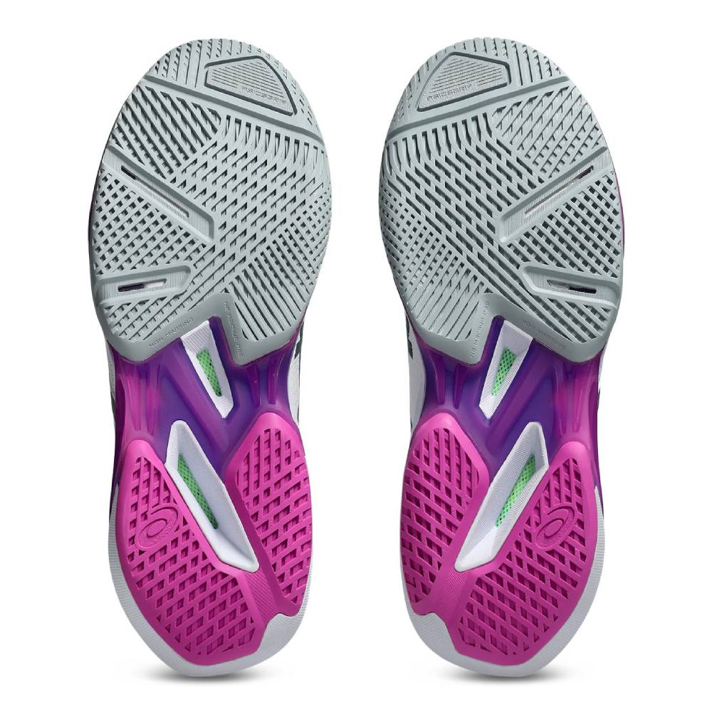 Asics Solution Speed FF 4 Men's Tennis Shoe (White/Digital Sakura)