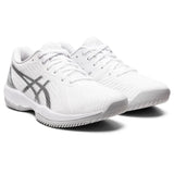 Asics Solution Swift FF Women's Tennis Shoe (White/Silver) - RacquetGuys.ca