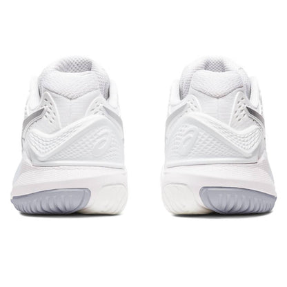Asics Gel Resolution 9 Women's Tennis Shoe (White/Silver) - RacquetGuys.ca