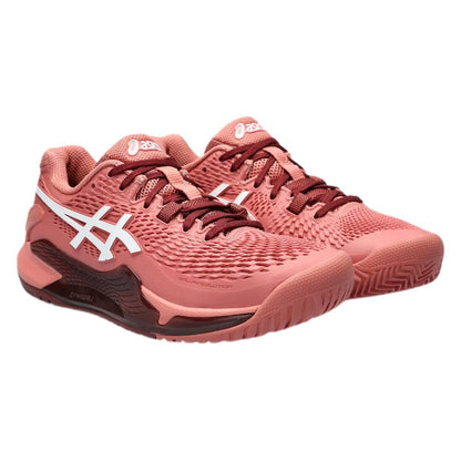 Asics Gel Resolution 9 Women's Tennis Shoe (Pink/White) - RacquetGuys.ca