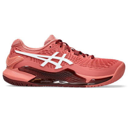 Asics Gel Resolution 9 Women's Tennis Shoe (Pink/White) - RacquetGuys.ca